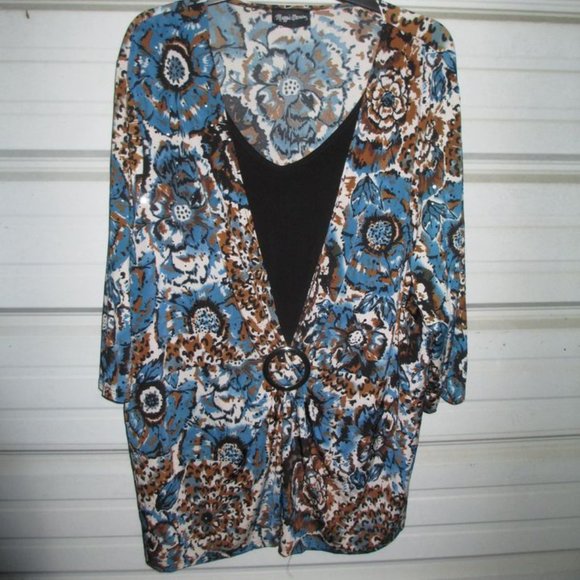 2X Plus Size Maggie Barnes Dressy womens shirt, top, work, pretty! - Picture 1 of 2